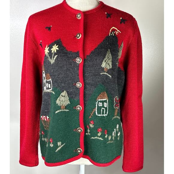 Lanamoden Sweaters - Lanamoden Salzburg Vintage Wool Sweater / Cardigan, Medium to Large